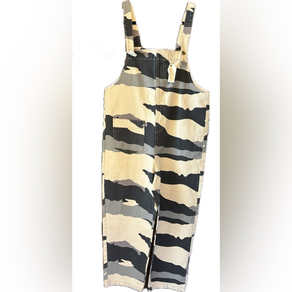 Easel Camouflage Print Overalls NWT